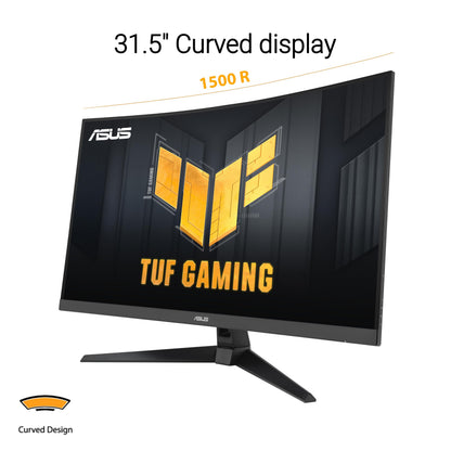 ASUS TUF Gaming 31.5” 1440P Curved HDR Gaming Monitor (VG32WQ3B) – QHD (2560 x 1440), 180Hz, 0.5ms, 1500R, Extreme Low Motion Blur, FreeSync, 90% DCI-P3, Shadow Boost, DisplayWidget, 3 yr Warranty Asus
