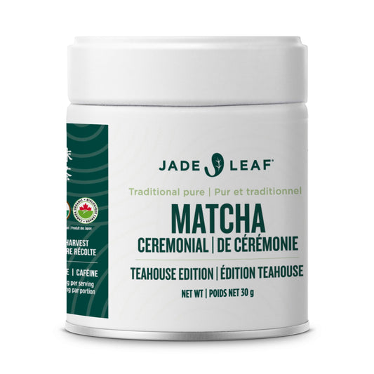 Jade Leaf Organic Ceremonial Grade Matcha Green Tea Powder - Pure Japanese First Harvest 30g Tin