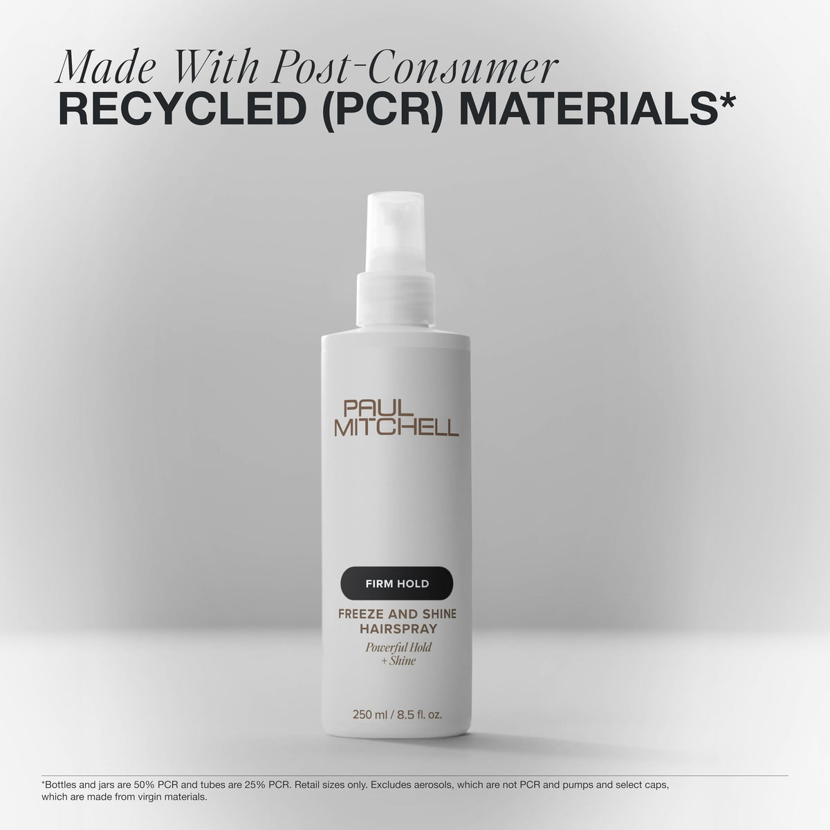 Paul Mitchell Freeze and Shine Hairspray, Powerful Hold + Shine, For Coarse Hair, 1 L