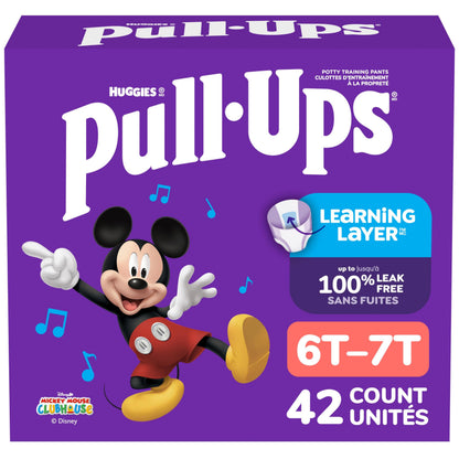 Pull-Ups Boys' Potty Training Pants, Size 6T-7T (55-75 lbs), 42 Count