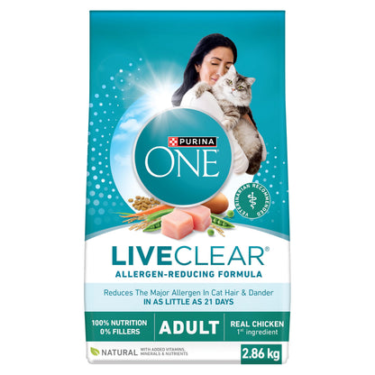Purina ONE LiveClear Dry Cat Food, Allergen Reducing with Chicken 2.86kg 🍁 All In One Marketplace Canada