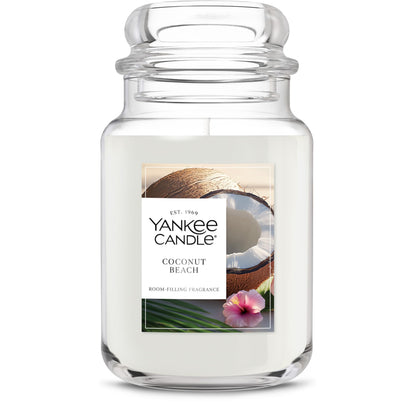 Yankee Candle Large Jar Scented Candle with up to 150 Hour Burn Time, Premium Plant Wax Blend for Cleaner Consistent Burn and Room Filling Fragrance, 22 oz, Coconut Beach 🍁 All In One Marketplace Canada