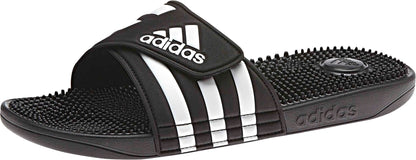 adidas Unisex-Adult Adissage, Black/White/Black, 8
