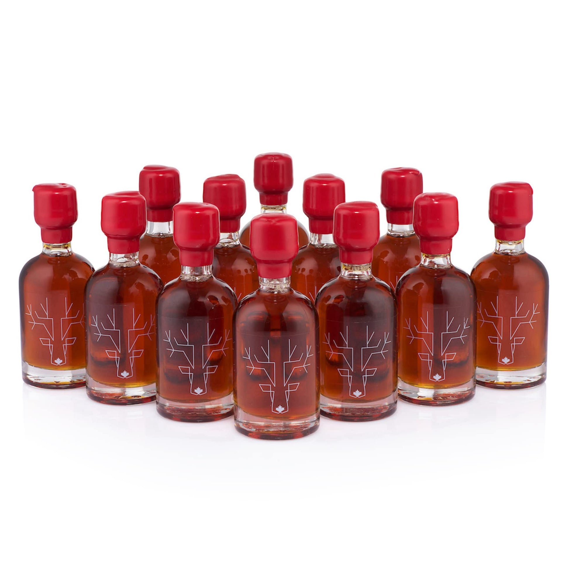 Escuminac Pure Organic Maple Syrup – Grade A Medium Amber – 12 Pack of 50ml Glass Bottles from Quebec