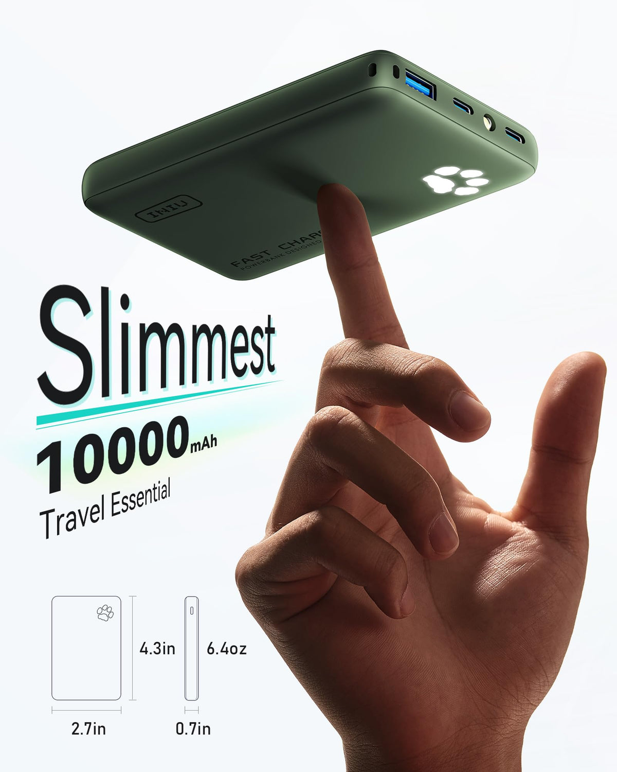 INIU 45W Fast Charging Power Bank, Smaller 10000mAh Travel Portable Charger