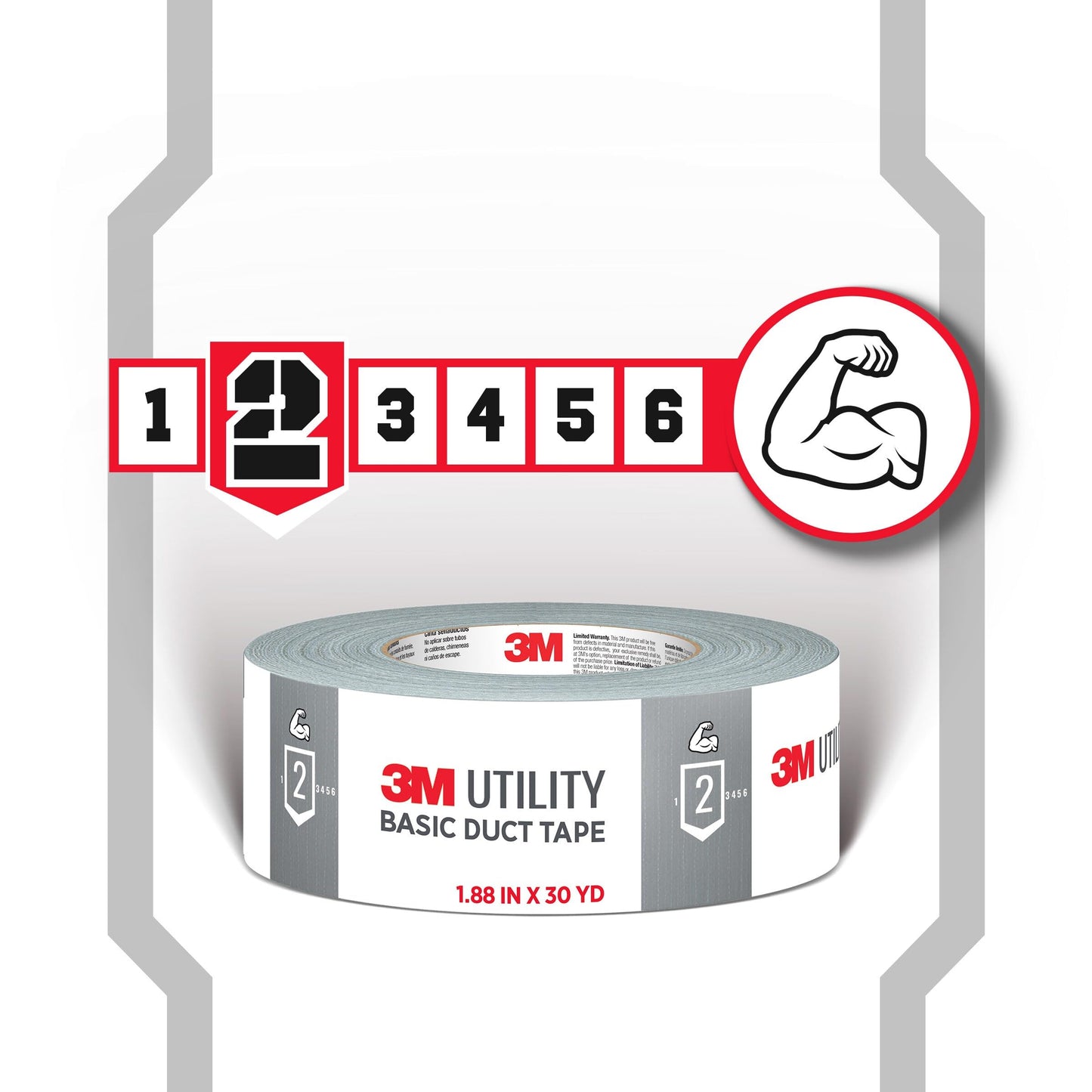 3M Duct Tape, 3 Rolls, 1.88 Inches x 55 Yards, Hand Tear, Bundle, Patch, Protect & Repair, Great Strength for Durability, Adheres to Multiple Surfaces (1055-3PK) 🍁 All In One Marketplace Canada