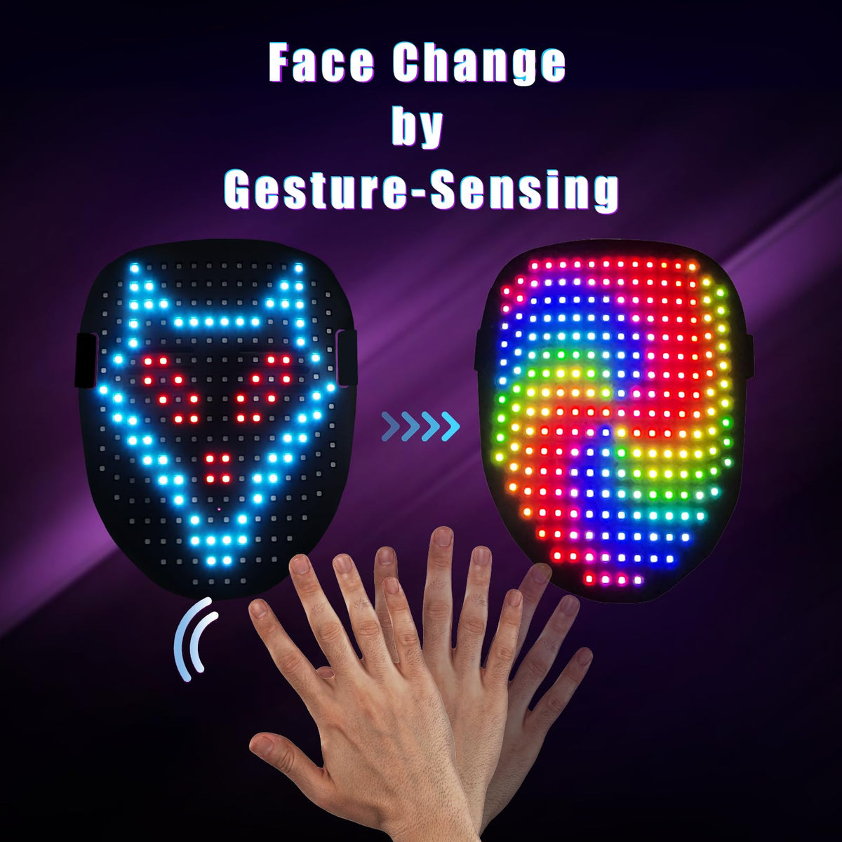 LED Light Up Mask with Gesture Sensing, Kids Toys Gifts for Boys 🍁 All In One Marketplace Canada