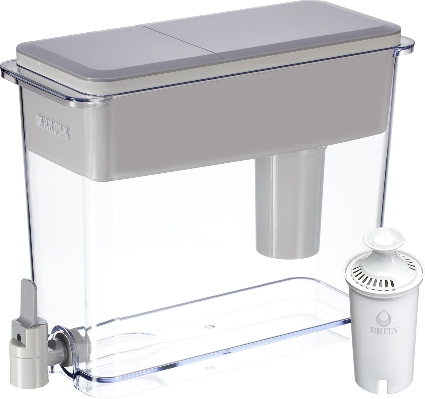 Brita 27 Cup Filter Dispenser, Reduces Chlorine taste and odour from Tap Water, Filters 151 Litres, UltraMax, Grey