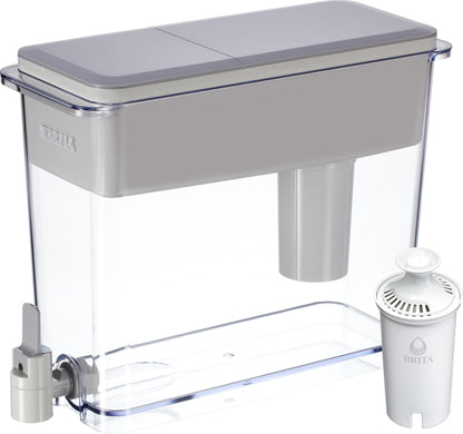Brita 27 Cup Filter Dispenser, Reduces Chlorine taste and odour from Tap Water, Filters 151 Litres, UltraMax, Grey