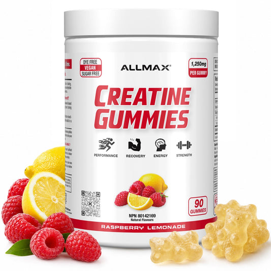 Gommes de créatine ALLMAX, Limonade à la framboise, 90 unités, 1250 mg