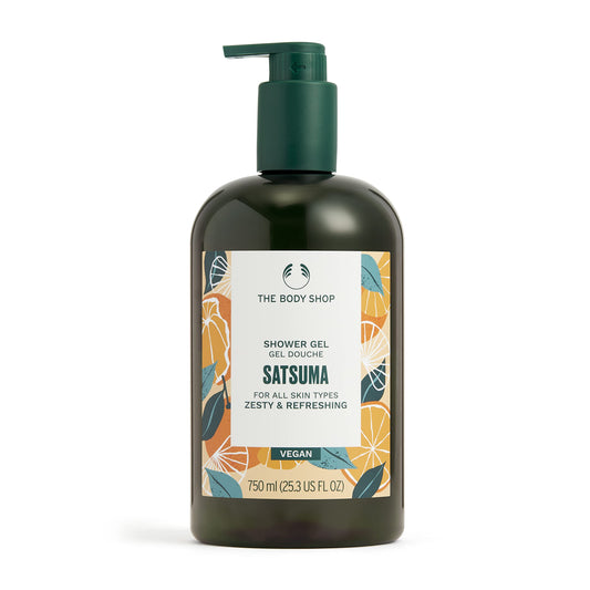 The Body Shop Satsuma Shower Gel 750 ml | Energizing Citrus Body Wash & Natural Shower Gel for Men & Women | Refreshing Cleanser - Available at All In One Marketplace Canada