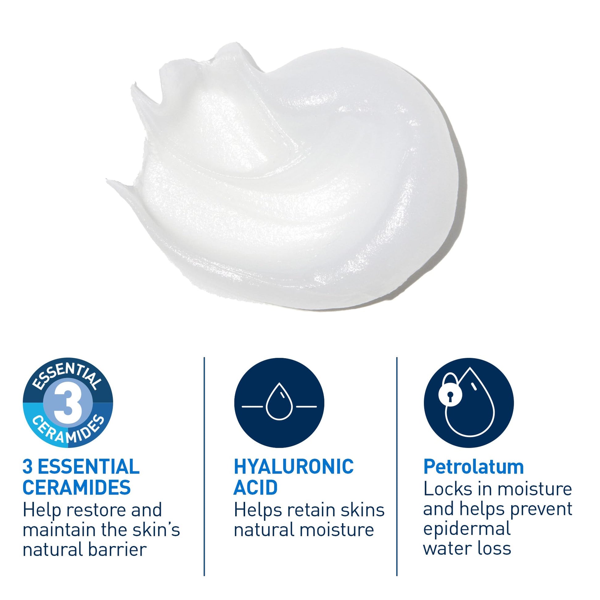 CeraVe Healing Ointment, Moisturizing Petrolatum Skin Protectant for Dry Skin with Hyaluronic Acid and Ceramides, Multi-Purpose Face, Body & Lip Balm, Lanolin-Free & Fragrance-Free, 340g - Available at All In One Marketplace Canada