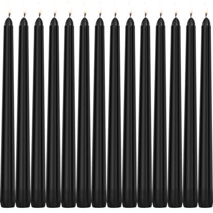 Perkisboby 10" Black Taper Candles 14 Pack, Unscented Dinner Table Candle 🍁 All In One Marketplace Canada
