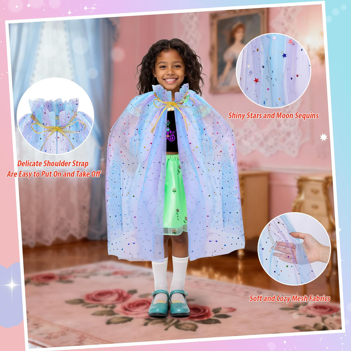 Meland Princess Dress Up for Girls 3-8, Kids Costume with Cape & Toy 🍁 All In One Marketplace Canada