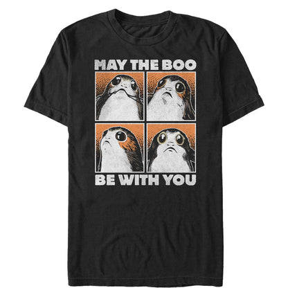 T-shirt pour homme STAR WARS sous licence officielle Halloween Boo PORG, noir, XXXL