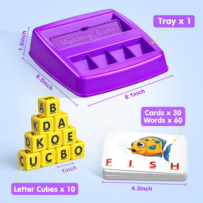 HahaGift Toddler Girl Toys Age 3 4 5 6 7，Matching Letter Game Preschool Learning Educational Toys for Kids 3-8 Year Old Boys Girls, Best Christmas Birthday Toy Gift for 3 4 5 Years Old Kindergartener 🍁 All In One Marketplace Canada