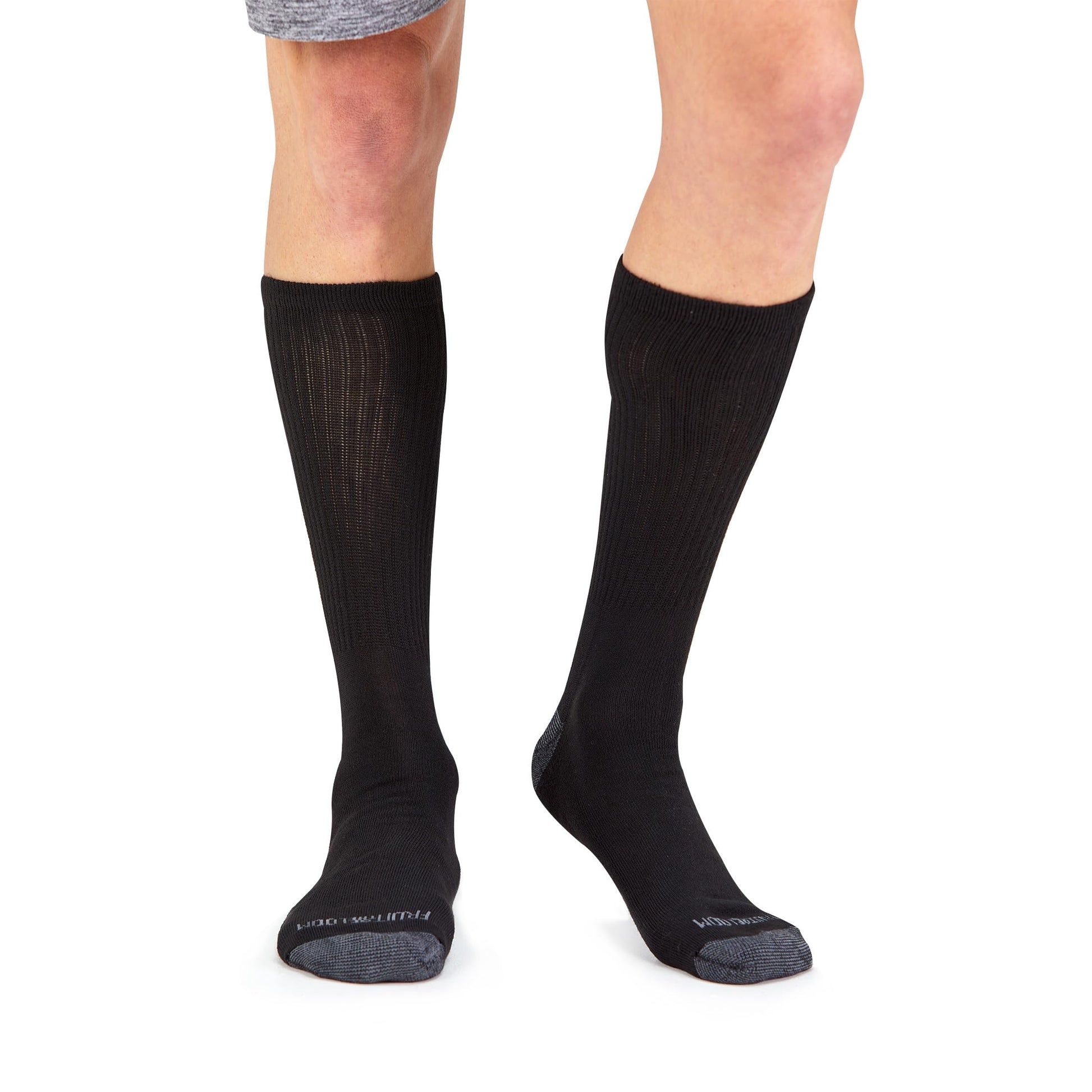 Fruit of the Loom Men's Dual Defense Crew Socks (12 Pack), Black, Medium (6 - 12) - Available at All In One Marketplace Canada