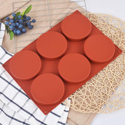Newk Silicone Round Cake Mold, 2 Packs 6 Cavity Silicone Disc Like Mold for Cake, Resin Coasters, Handmade Soap 🍁 All In One Marketplace Canada