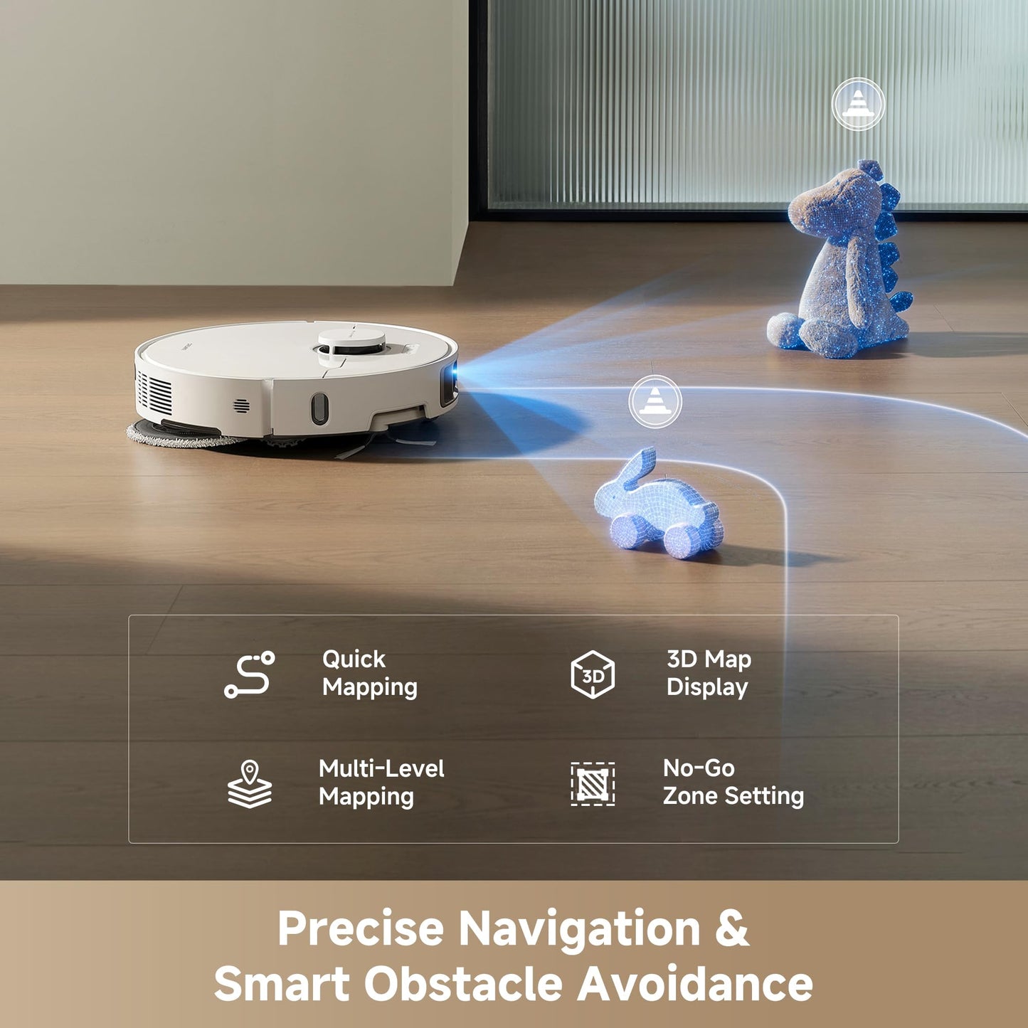 DREAME L40 Ultra Gen 2 Robot Vacuum and Mop with 25,000Pa Suction, Extendable Side Brush and Mop, All-in-One Self-Cleaning Dock, Voice & App Control, White - Available at All In One Marketplace Canada