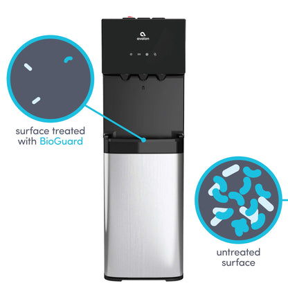 Avalon Bottom Loading Water Cooler Water Dispenser, 3 Temperature, UL/Energy Star Approved, Black & Stainless Steel