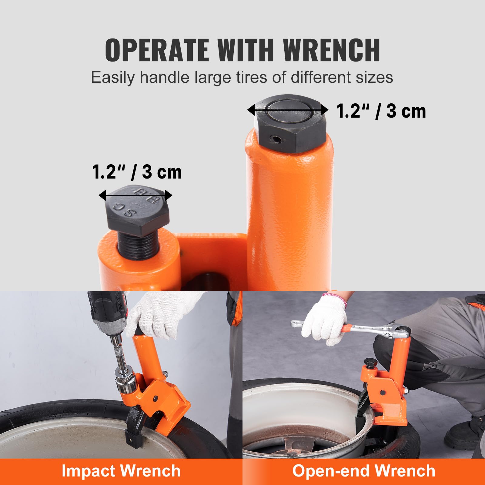 VEVOR Manual Tire Bead Breaker, 38"-42" Tires Changer Tool with Rubber Pad, Protect Aluminum Alloy Hubs, Easy-Operated Tire Repair Tool for ATVs/UTVs, Tractors, Trucks, Cars, Heavy Duty Tires VEVOR