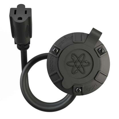 NOCO GCP1 15 Amp AC Port Plug, 125 Volt Power Inlet Socket, and Waterproof Electrical Outlet Receptacle Box with 16-Inch Integrated Outdoor Extension Cord NOCO