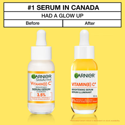 Garnier Vitamin C Serums Face Duo Gift Set, With 3.5% Niacinamide & Salicylic Acid, Brightening Serum, For All Skin Types, Even Sensitive, For Dull, Tired Skin, Bundle 2 x 30ml
