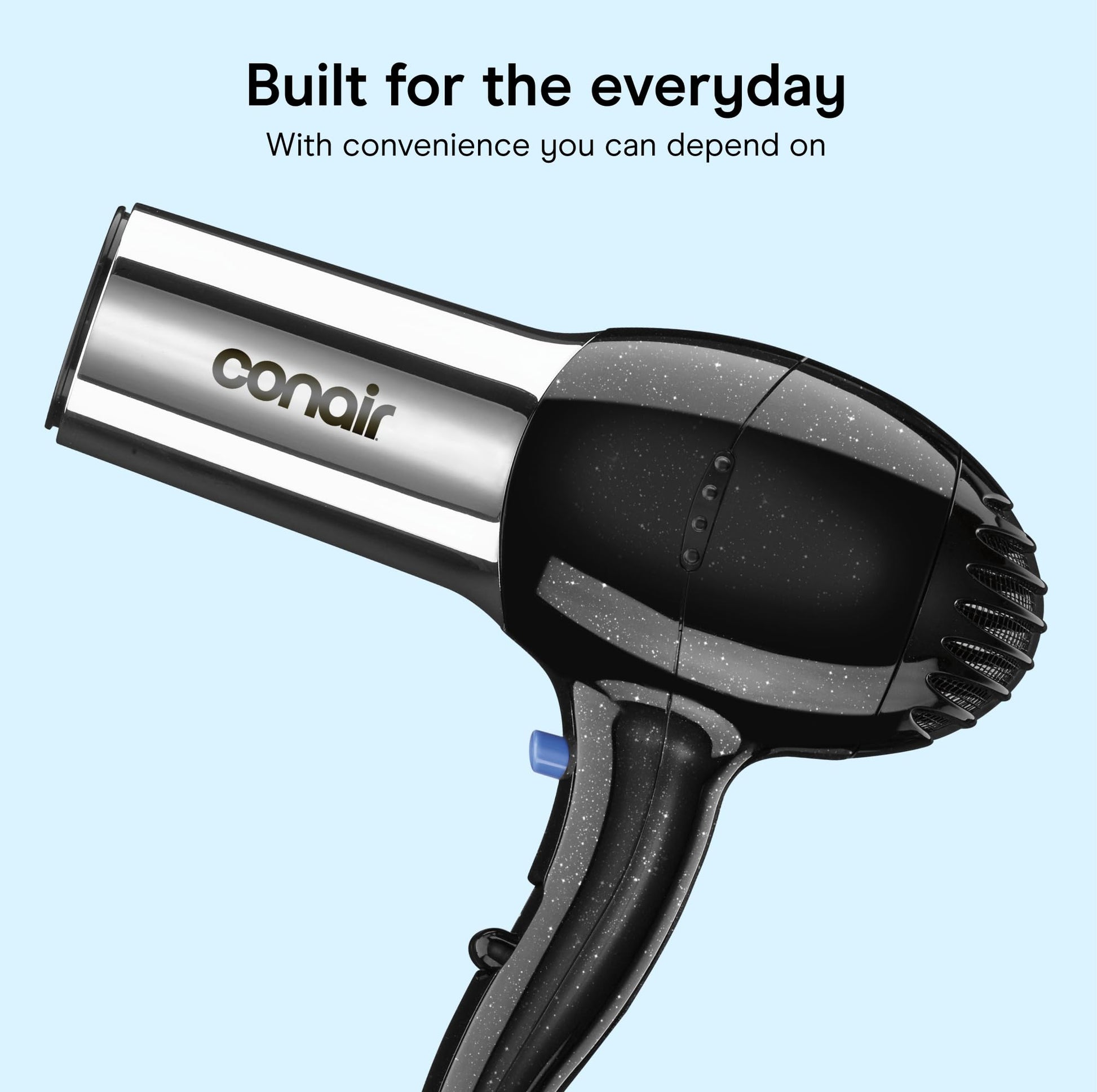 Conair 1875 Watt Pro Styler/Hair Dryer with Ionic Conditioning; Black/Chrome - Available at All In One Marketplace Canada