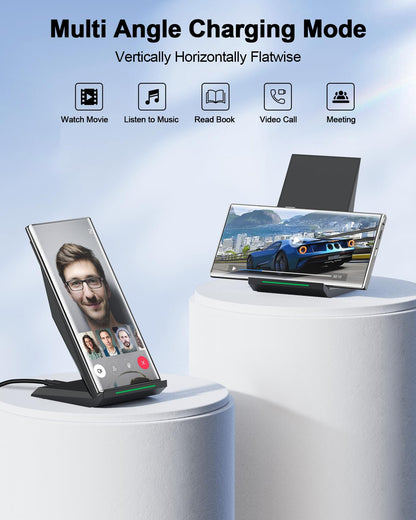 NANAMI Wireless Charger,15W Max Fast Wireless Charging Stand for iPhone 17 16 15 14 13 12 11 Pro Max XS 8,Phone Charger Station for Samsung Galaxy S26 S25 S24 S23 S22 Ultra S21 S20 S10,Pixel 9 8 7 6 5 - Available at All In One Marketplace Canada