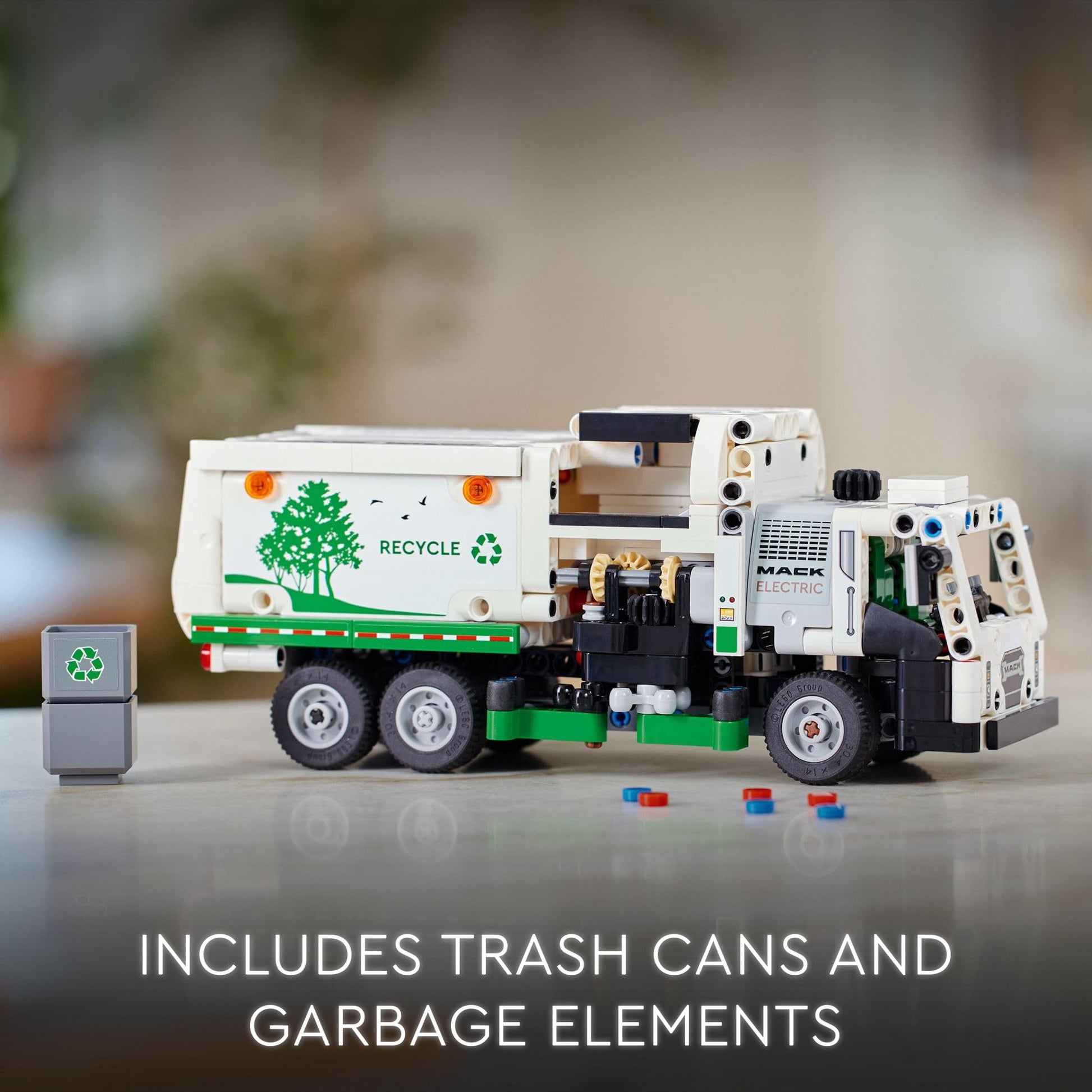 LEGO Technic Mack LR Electric Garbage Truck Toy, Buildable Kids Truck for Pretend Play, Great Gift for Boys, Girls and Kids Ages 8 and Up who Love Recycling Truck Toys and Vehicles, 42167 LEGO
