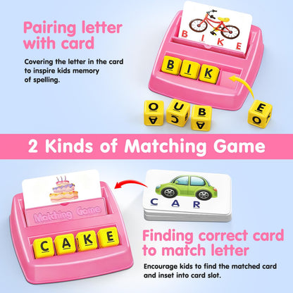HahaGift Educational Toys for 2-5 Year Old Girl Gifts, Matching Letter Learning Games Activities, Christmas Birthday Gift for Toddler Kids Age 2 3 4 5 Year Olds Girls 🍁 All In One Marketplace Canada