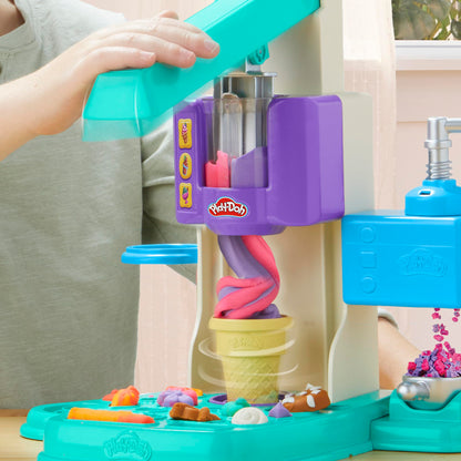 Play-Doh Rainbow Swirl Ice Cream Playset with 7 Pretend Play Kitchen Accessories, Arts and Crafts Toys for 3 Year Old Girls and Boys and Up - Available at All In One Marketplace Canada