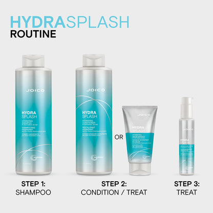 Joico HydraSplash Hydrating Shampoo for Fine to Medium Hair, Moisturizing Dry Damaged Hair with Keratin & Coconut Oil Joico
