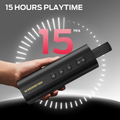 Monster S290 Bluetooth Speaker, Portable Bluetooth Speaker with 30W Loud Stereo Sound, Bluetooth 6.0, 20H Playtime, TWS Pairing, Support AUX/TF Card, IPX6 Waterproof Wireless Speaker for Home, Travel