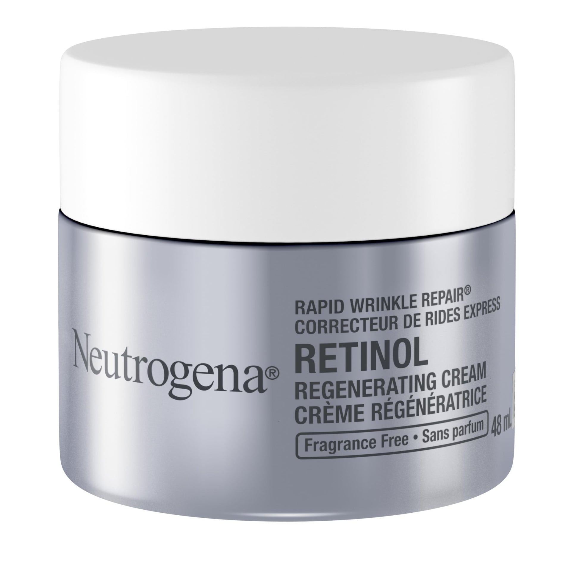 Neutrogena Anti Aging Retinol Face Cream with Hyaluronic Acid, Rapid Wrinkle Repair Regenerating Moisturizer, Fragrance Free, Paraben Free, Oil Free, 48mL - Available at All In One Marketplace Canada