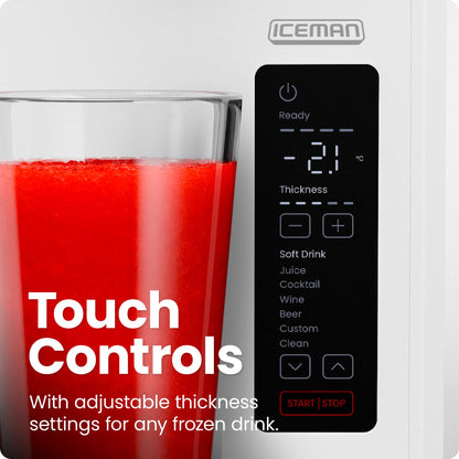 Iceman by Chefman Slush-Ease 68oz Slushie Machine, 48oz Liquid Capacity Frozen Drink Maker & Slushy Machine with 5 Presets and LED Display, Perfect for Frozen Margaritas, Frappes, Smoothies & Shakes