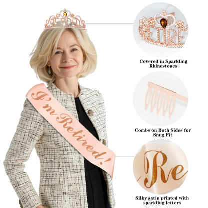 Retirement Party Decorations for Women, Pre-Assembled Rose Gold Black Set. 🍁 All In One Marketplace Canada
