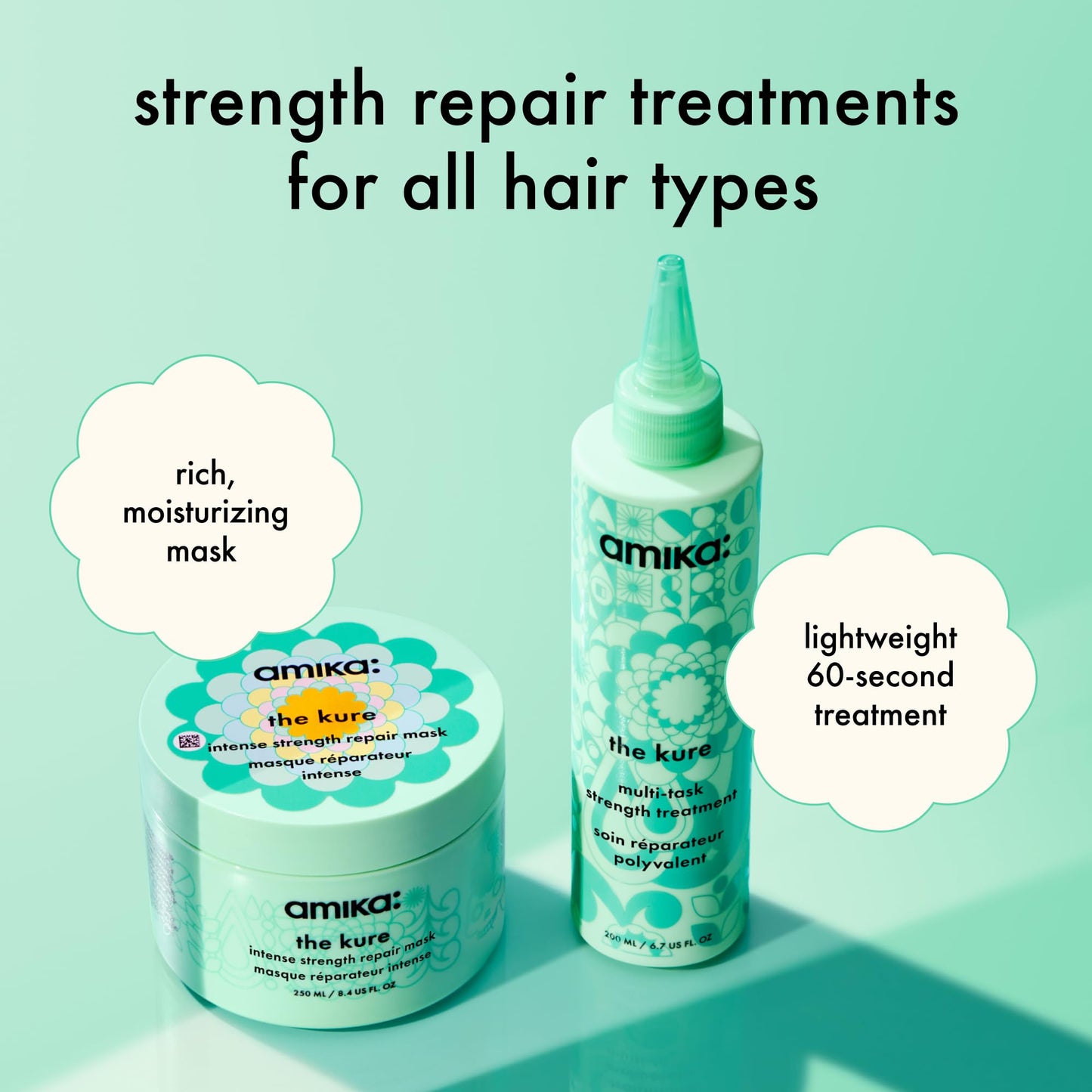 amika the kure intense strength repair mask, 100ml - Available at All In One Marketplace Canada