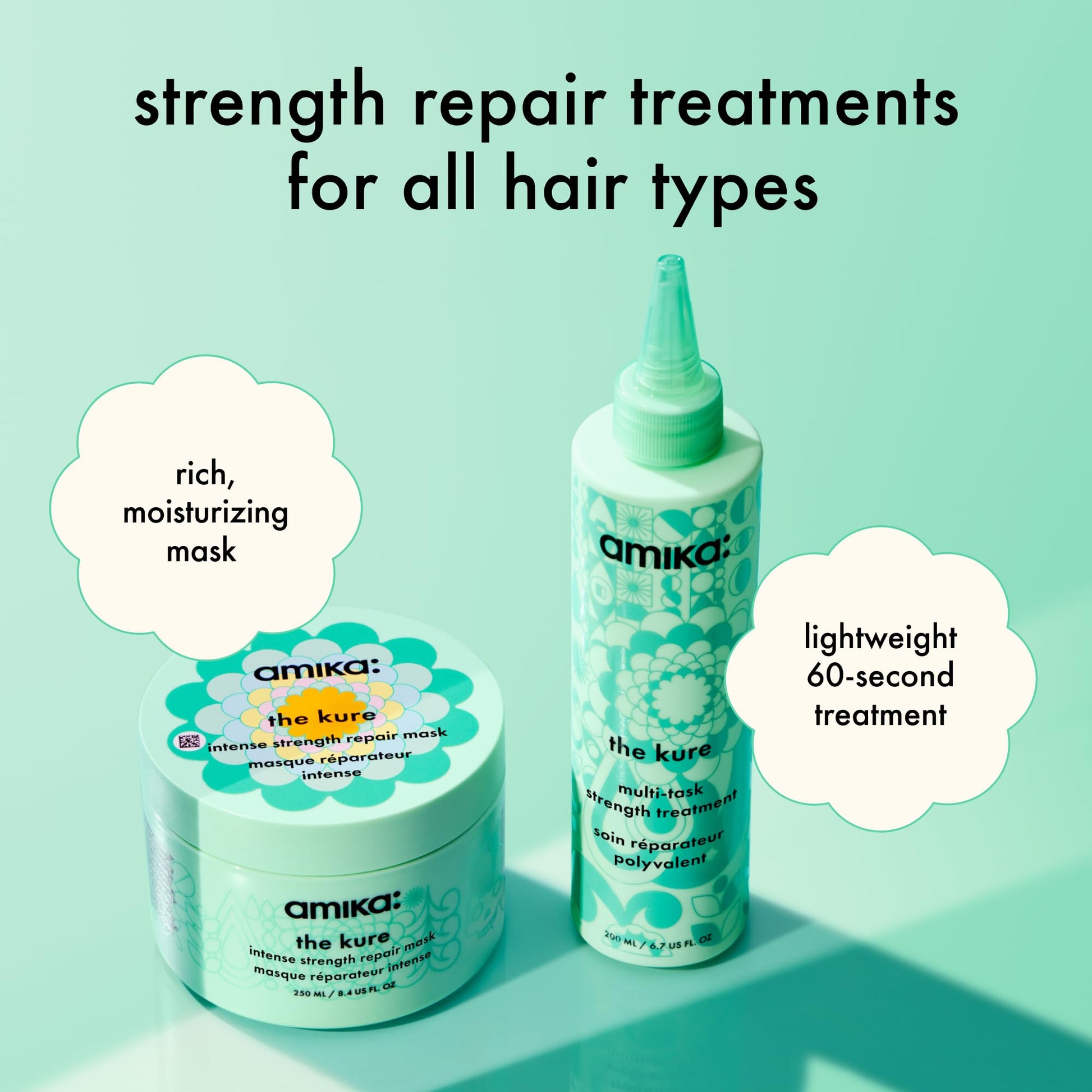 amika the kure intense strength repair mask, 100ml - Available at All In One Marketplace Canada