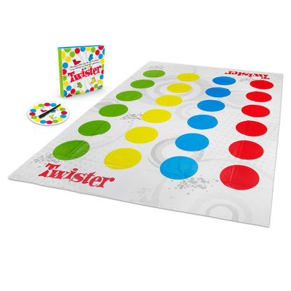 Hasbro Twister Game, Party Game, Classic Board Game for 2 or More Players, Indoor and Outdoor Game for Kids 6 and Up, English and French Bilingual Version