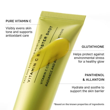 Arencia Vitamin C Booster Shot Serum with Glutathione, Niacinamide and Vitamin E for Dark Spot Care, Fine Lines & Wrinkles, Glass Skin, Korean Skincare 30ml