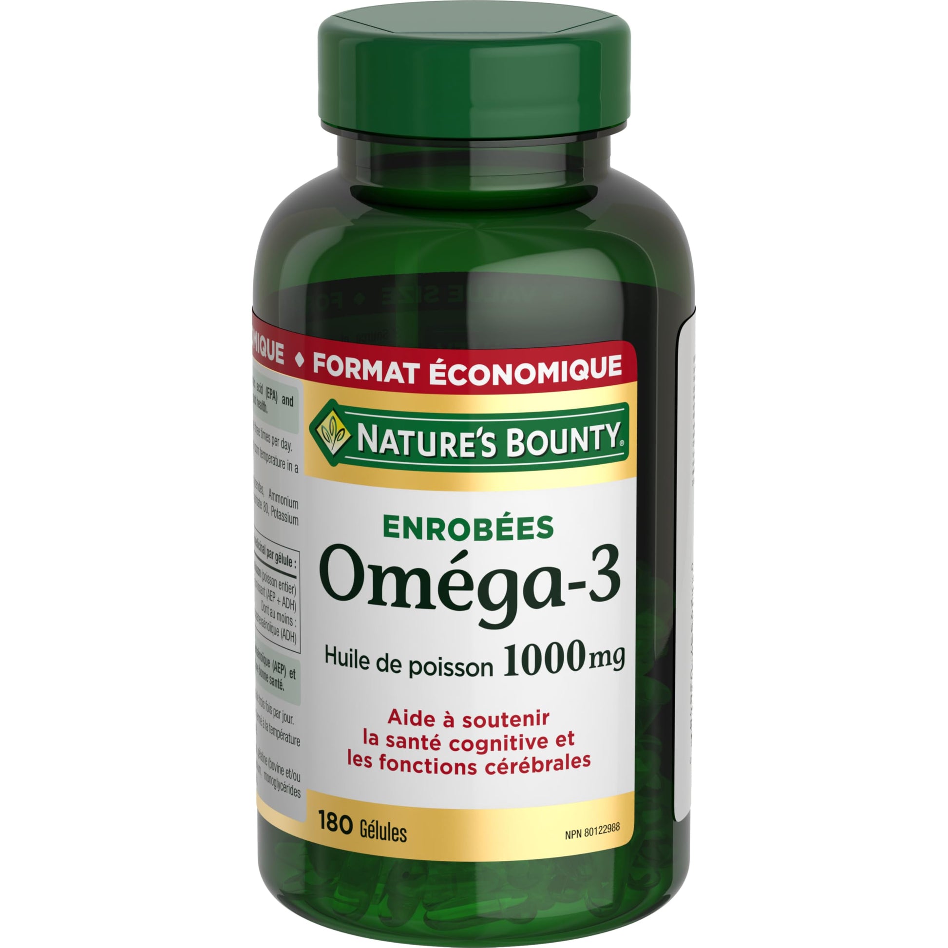 NATURE'S BOUNTY Omega-3 Fish Oil, 1000 mg, Softgels, 262.1 g Nature's Bounty