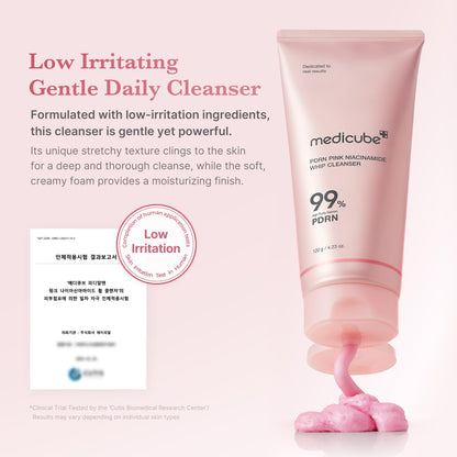 medicube PDRN Marshmallow Whip Cleanser | Face Wash, Cleansing Foam for Pore Care & Uneven Skin Tone | Gentle Daily Deep Cleansing | Hydrating and Nourishing Facial Cleanser | Korean Skincare - Available at All In One Marketplace Canada