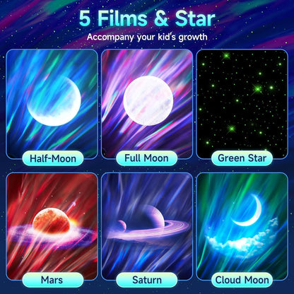 Northern Lights Projector Galaxy Projector with 300+ Light Effects, LED Star Projector for Bedroom Aurora Light, Remote Control, 15 White Noises, Bluetooth Speaker Galaxy Light Gifts for Kids Adults - Available at All In One Marketplace Canada
