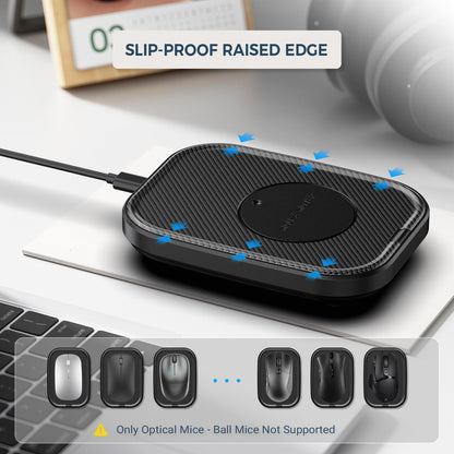 Yonktoo Mouse Jiggler Undetectable – Ultra Slim Mouse Mover with Realistic Movement, No Software Needed, Keeps Your PC Awake and Active, Keeps Computer Awake for Office or Remote Work - Black