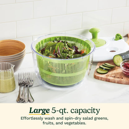 Cuisinart Salad Spinner with Easy-to-Spin Knob, 5-Qt Capacity (CTG-00-SASC)
