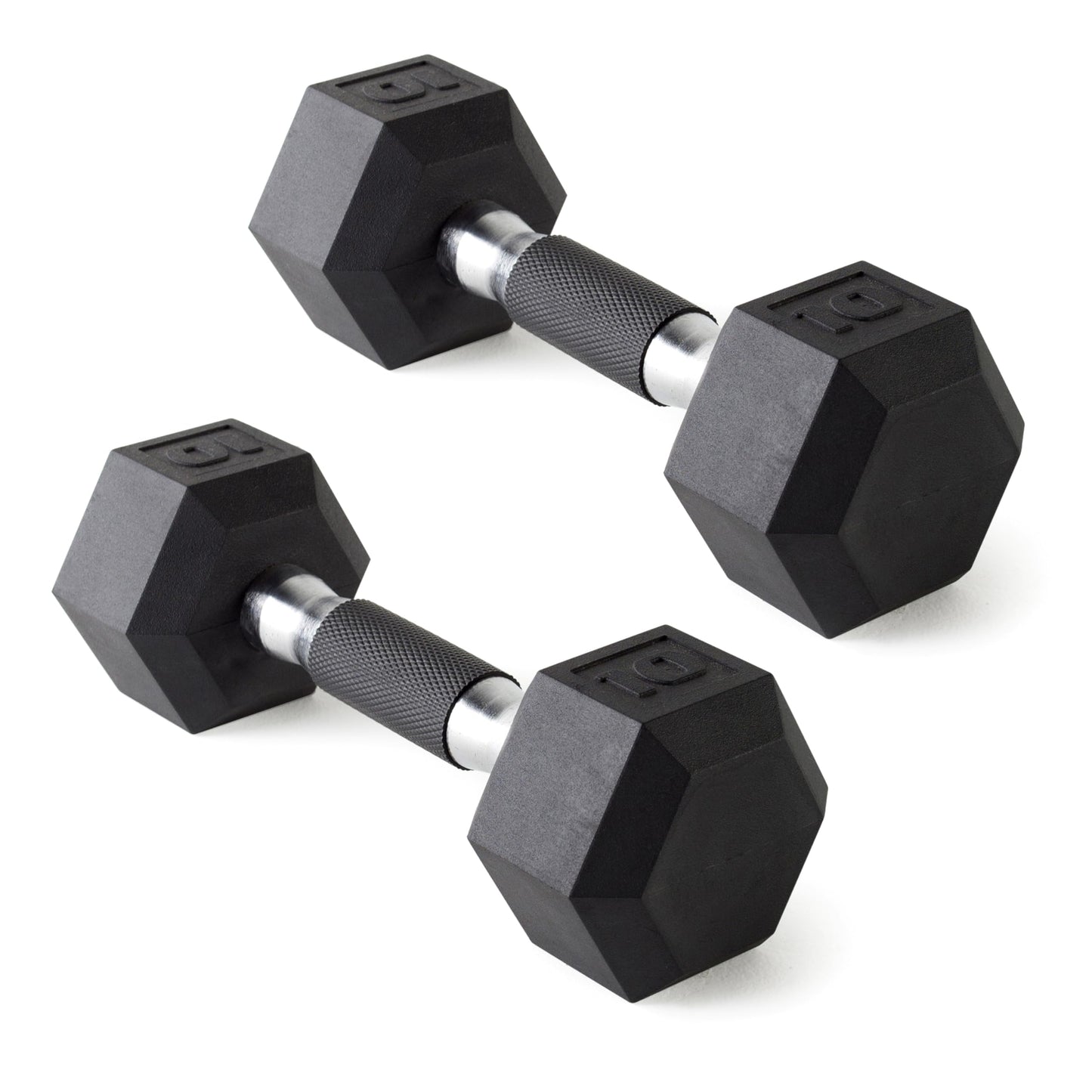 CAP Barbell 10 LB Coated Hex Dumbbell Weight Pair with Padded Grip