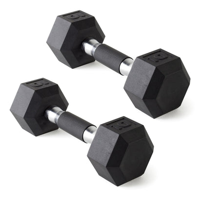 CAP Barbell 10 LB Coated Hex Dumbbell Weight Pair with Padded Grip