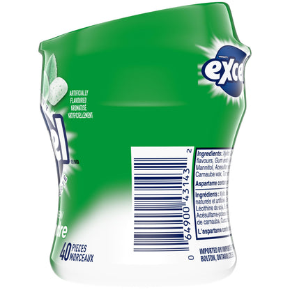 EXCEL, Spearmint Flavoured Sugar Free Soft Chew Gum, 40 Pieces, 6 Bottles