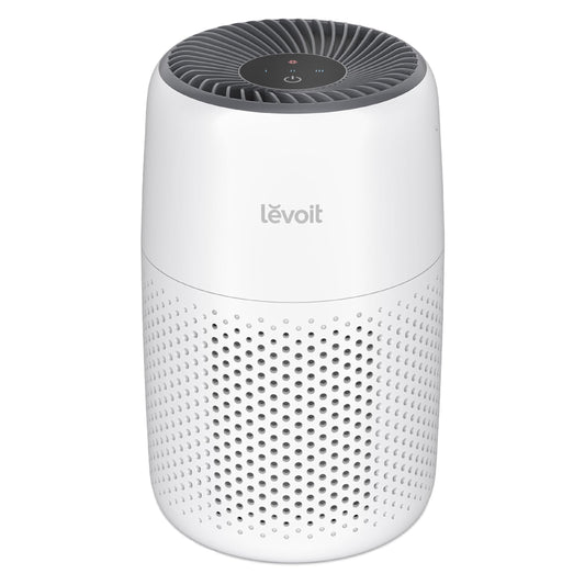 Levoit Air Purifiers for Bedroom Home, AHAM VERIFIED, 3-in-1 Filter Cleaner with Fragrance Sponge for Quiet Sleep, Remove Odor Allergies Smoke Dust Pet Dander, Office Desktop, Core Mini-P, White